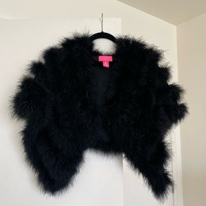 Betsy Johnson Feather Wrap